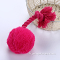 Boule de peluche avec corde jouet interactif pour chien